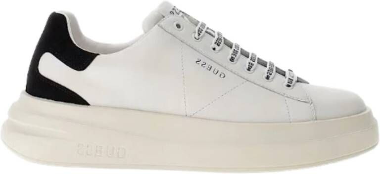 Guess Logo Veters Heren Sneakers White Heren