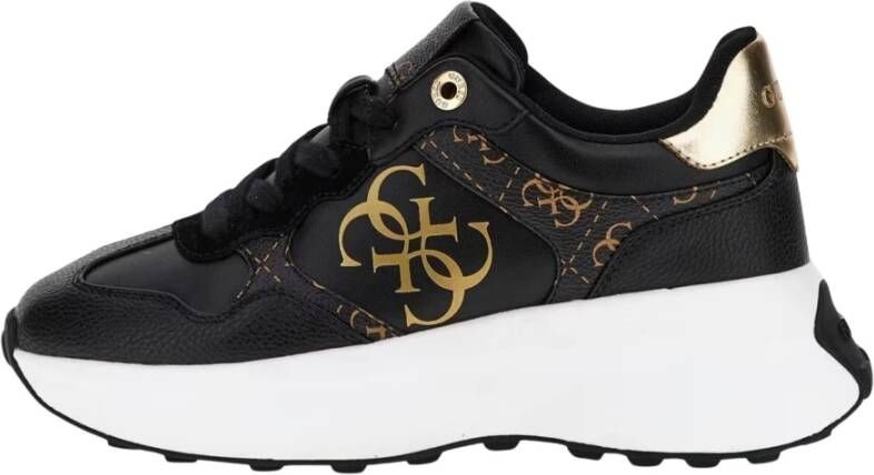 Guess Mode Sneakers met 4G Logo Print Black Dames