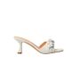 Guess Witte Leren Sandaal met Kettingdetail White Dames - Thumbnail 3