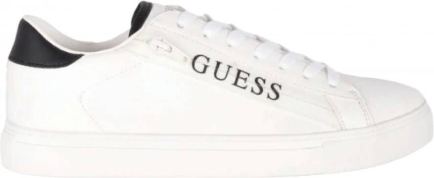 Guess Nieuwe witte en marineblauwe lage sneakers White Heren