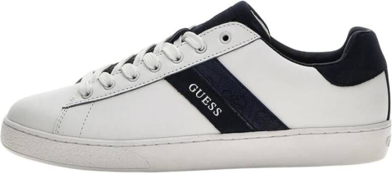 Guess Nola II Leren Sneakers Wit White Heren