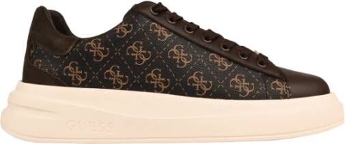 Guess Peony 4G Sneakers in imitatieleer Brown Heren