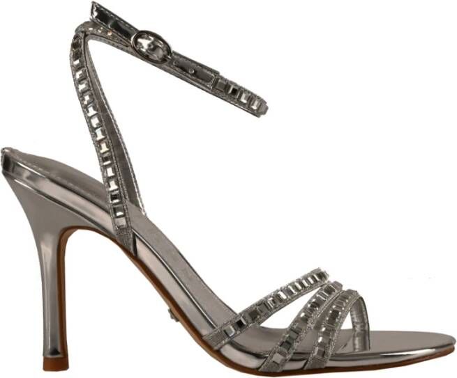 Guess Polyester Sandalen met Strass en Bandjes Gray Dames