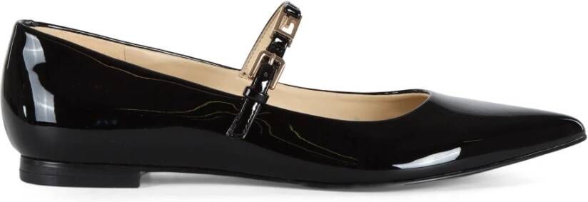 Guess Puntige Neus Patent Ballerina Flats Black Dames