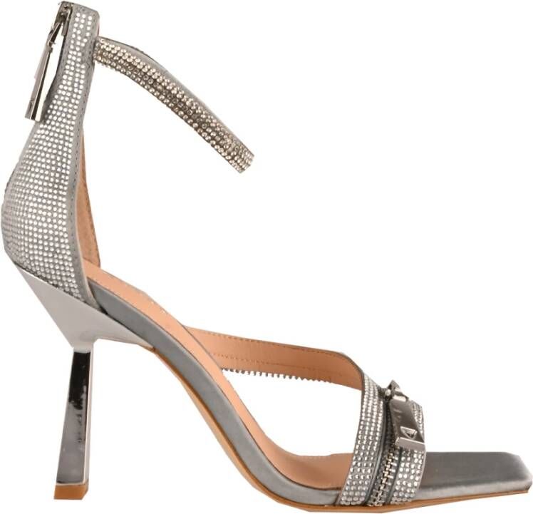 Guess Sandaal met juwelen en spiegelhak Gray Dames