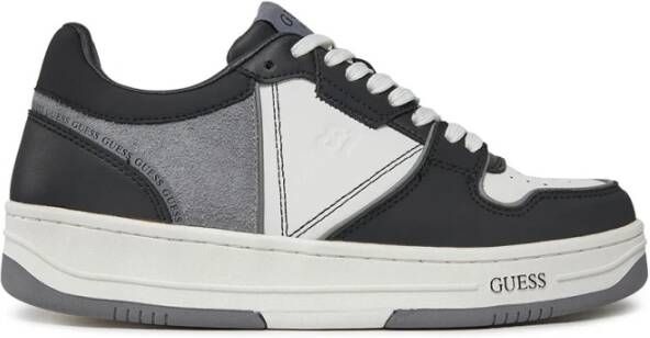 Guess Sneakers in Grijs Zwart Wit Synthetisch Multicolor Heren