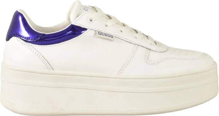 Guess Sneakers met leren en rubberen zool White Dames