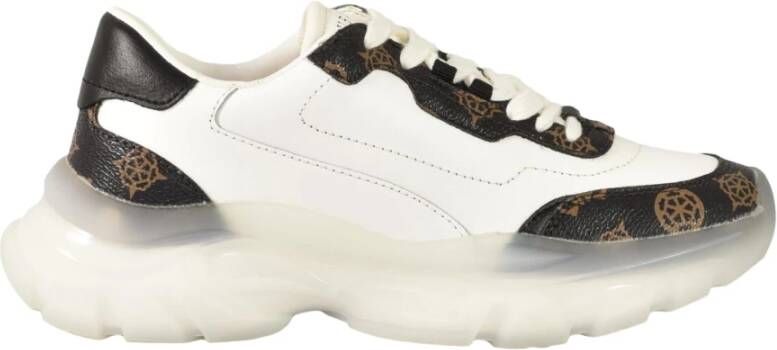 Guess Sneakers met rubberen zool en leer White Dames