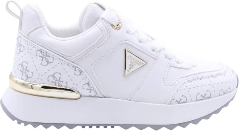 Guess Stijlvolle Keriem Sneaker voor Mannen White Dames