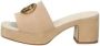 Guess Bruine Suede Platform Sandalen Beige Dames - Thumbnail 1