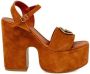 Guess Bruine Platform Sandalen met Gesp Brown Dames - Thumbnail 2