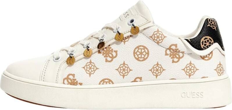 Guess Urbane Logo Bedrukte Sneakers White Dames