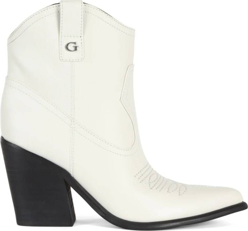 Guess Westers Vegan Leren Laars White Dames