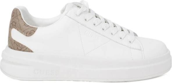 Guess Witte Beige Bruine Sneakers voor Vrouwen White Dames