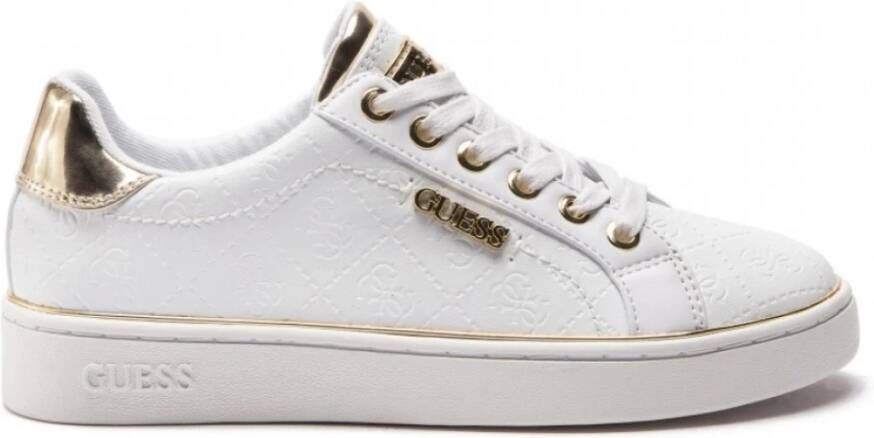 Guess Witte Embossed Bekie Active Lady Sneakers Wit Dames