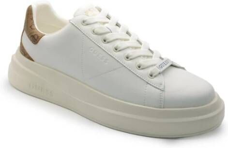 Guess Witte en beige sneakers met logo White Heren