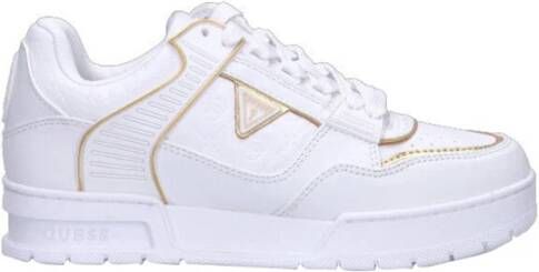 Guess Witte Gouden Veterschoenen voor Dames White Dames