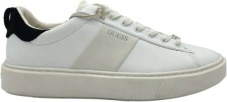 Guess Witte leren herensneakers White Heren