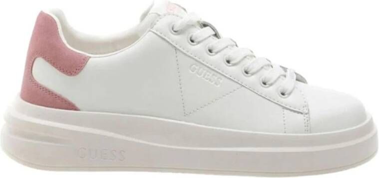 Guess Witte Leren Sneakers Model: Elbina White Dames