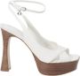 Guess Witte Platform Sandaal Peep Toe Schoenen White Dames - Thumbnail 1