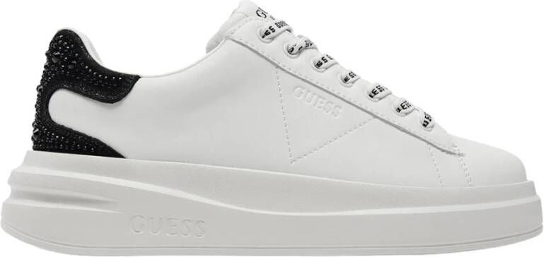 Guess Witte Zwarte Sneakers Elbina Fltelb White Dames