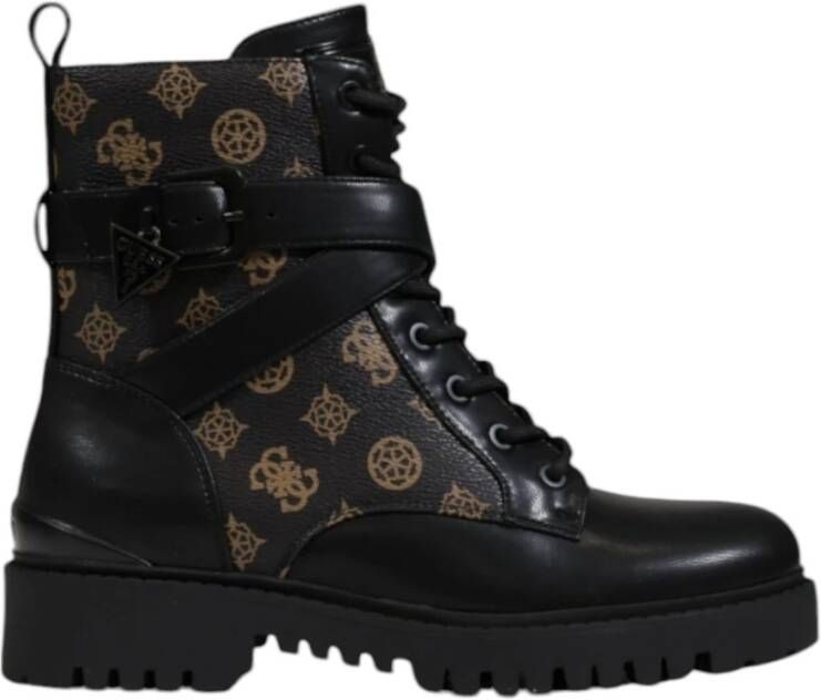 Guess Zwart Bruin Stijlvolle Schoenen Black Dames