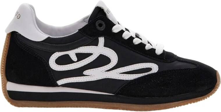 Guess Zwarte Casual Leren Sneakers Vrouwen Black Dames