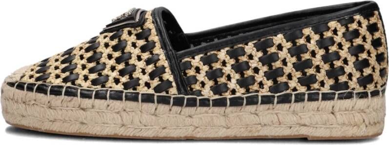 Guess Zwarte Espadrilles voor Stijlvolle Vrouwen Beige Dames