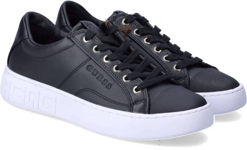 Guess Sneaker Shoes Interstrest in Leather Ds22Gu07 FL5intlea12 Zwart Dames