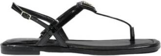 Guess Zwarte polyethyleen sandalen voor vrouwen Black Dames