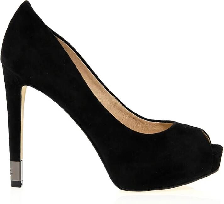 Guess Zwarte suède leren pump voor vrouwen Zwart Dames