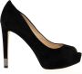 Guess Zwarte suède leren pump voor vrouwen Zwart Dames - Thumbnail 1