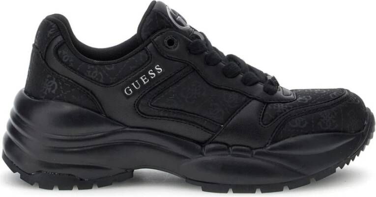 Guess Zwarte Vrijetijdssneakers voor Vrouwen Black Dames