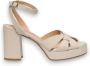 Guglielmo Rotta Beige Plateau Sandalen Ss24 Beige Dames - Thumbnail 1