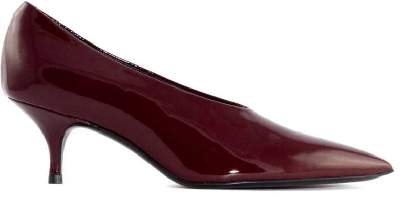 Guglielmo Rotta Bordeaux leren pumps met hak Red Dames