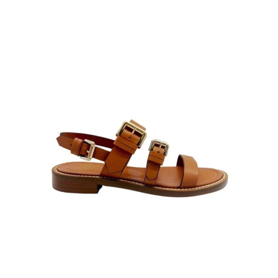 Guglielmo Rotta Flat Sandals Brown Dames