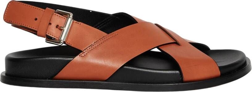 Guglielmo Rotta Flat Sandals Bruin Dames