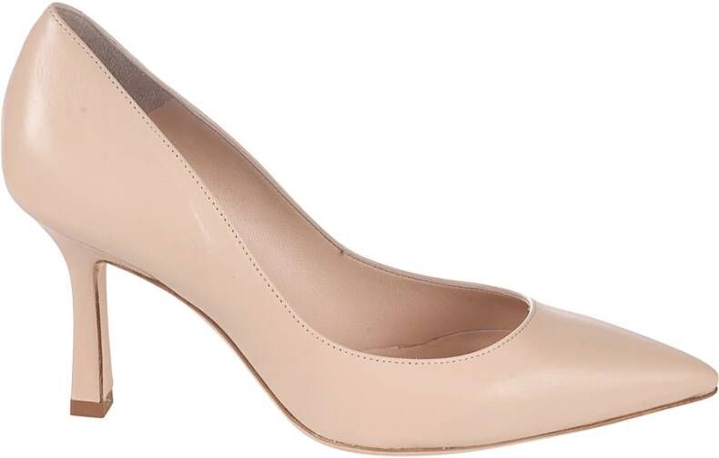 Guglielmo Rotta Nude Leren Hakken 80mm Gemaakt in Italië Beige Dames