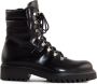 Guglielmo Rotta Zwarte Leren Veterschoenen Black Dames - Thumbnail 1