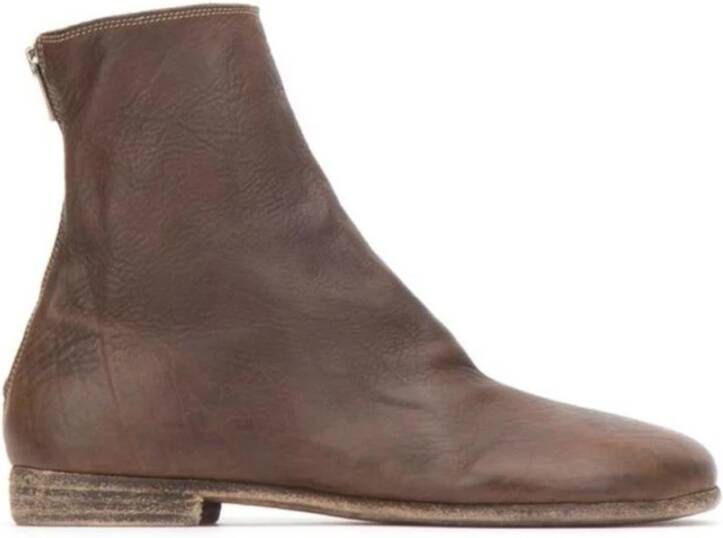 Guidi Bruine Leren Rits Enkellaars Brown Dames