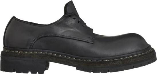 Guidi Leren Derby Schoenen Black Heren