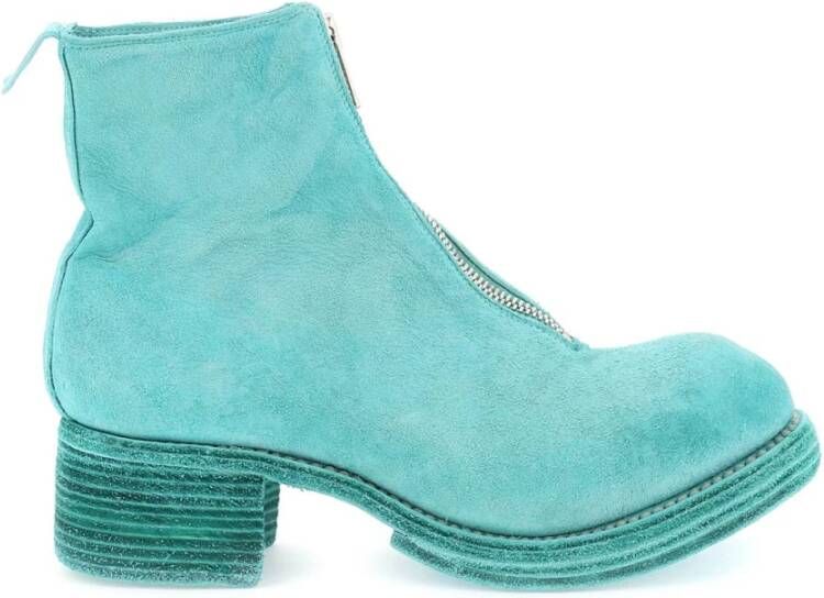 Guidi Groene Leren High Top Sneakers Green Dames