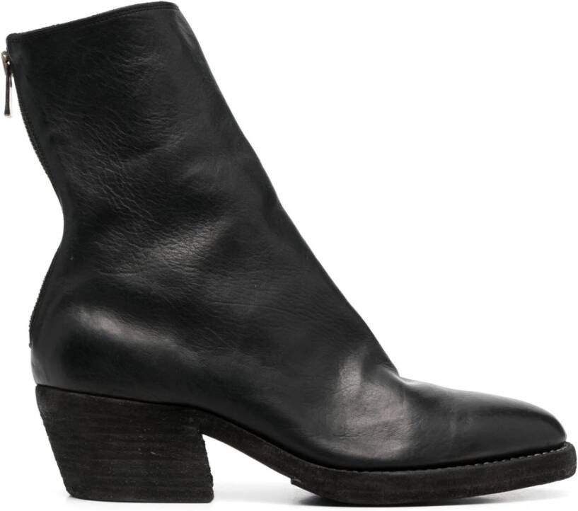 Guidi Westers Stijl Leren Laars Black Heren