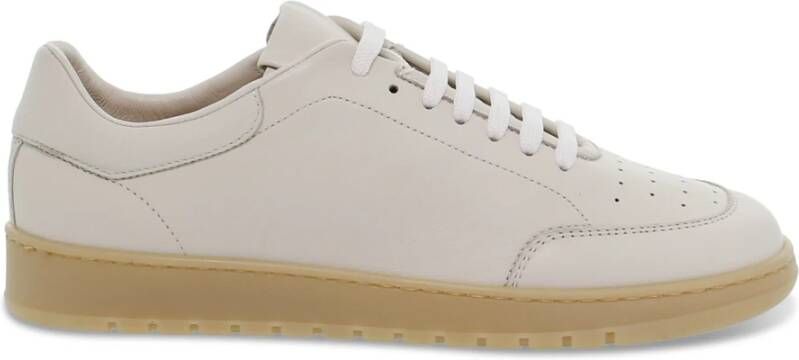 Guidi Wit lederen kwast sneakers Testoni White Heren