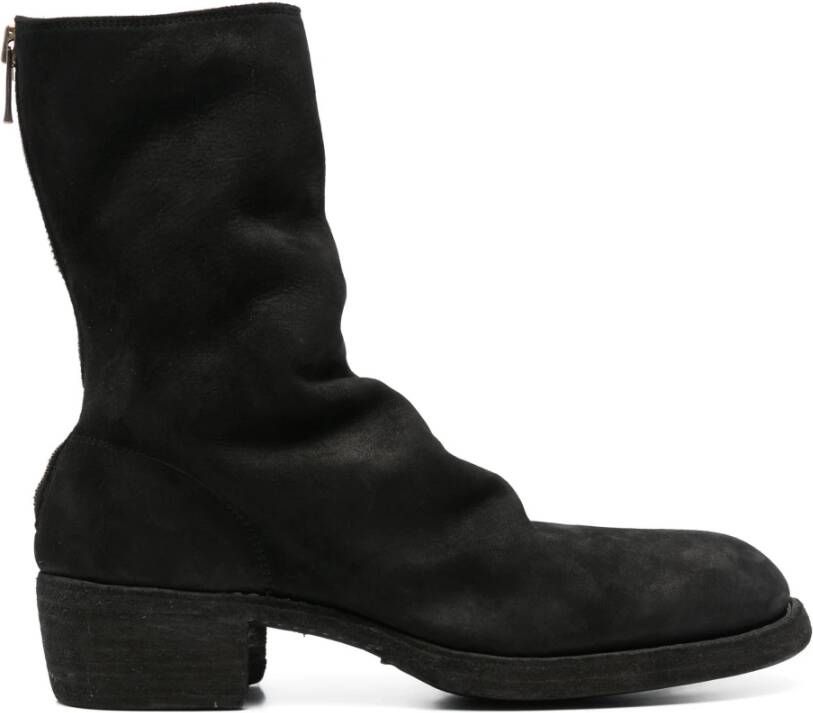 Guidi Zwart Achterrits Mid Boot Black Heren