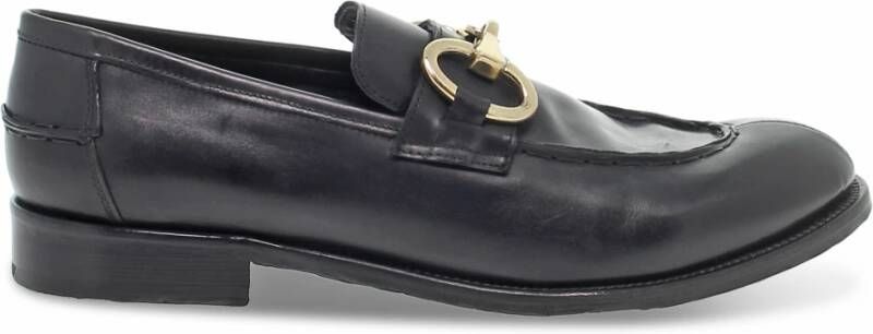 Guidi Zwarte leren Loafer College Dandy Black Heren