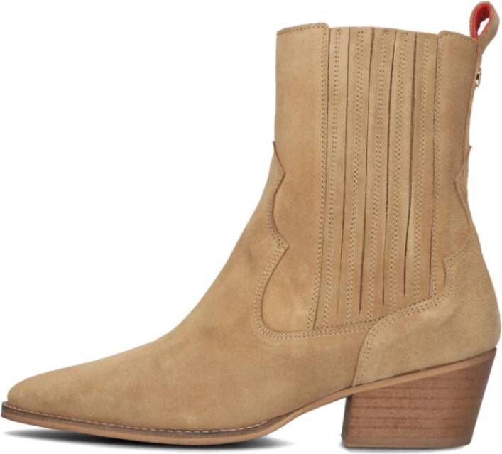 Haboob Beige Suède Enkellaarzen Claire Beige Dames