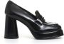 Halmanera Zwarte lak platform mocassin hak 90mm Black Dames - Thumbnail 1