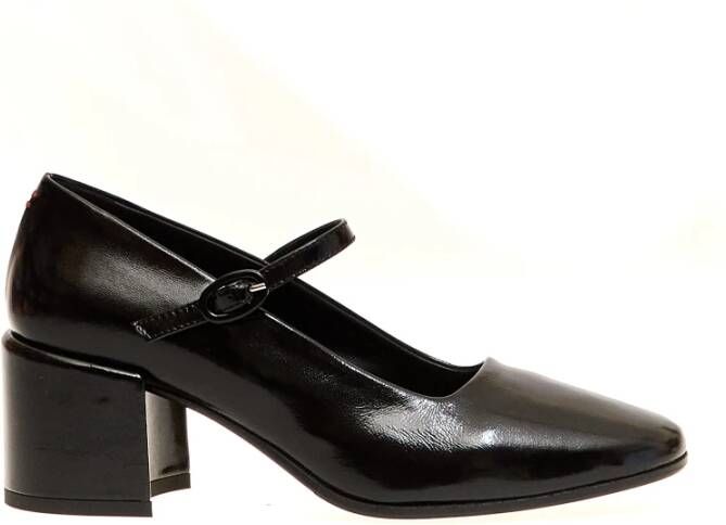 Halmanera Zwarte Lakleren Mary Jane Pumps Black Dames