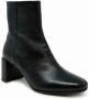 Halmanera Zwarte leren enkellaarzen Fw24 Black Dames - Thumbnail 1